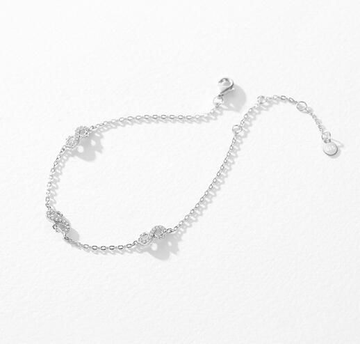 S925 Sterling Silver Mobius Bracelet For Women