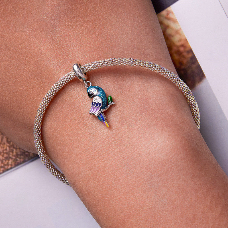 Papagei Armband Anhänger Accessoire Zarte Feder