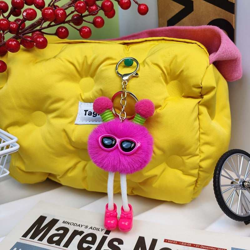 Llavero creativo de dibujos animados tridimensionales de muñeca bonita