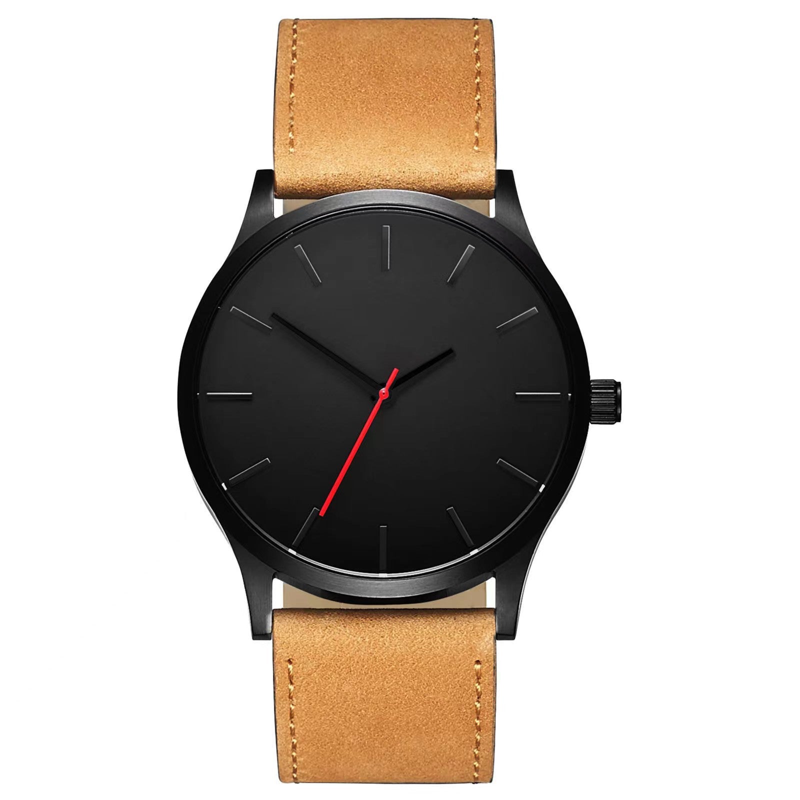Große Zifferblatt Herren Casual Simple Waage Mattiertes Armband Quarzuhr Krone Armband