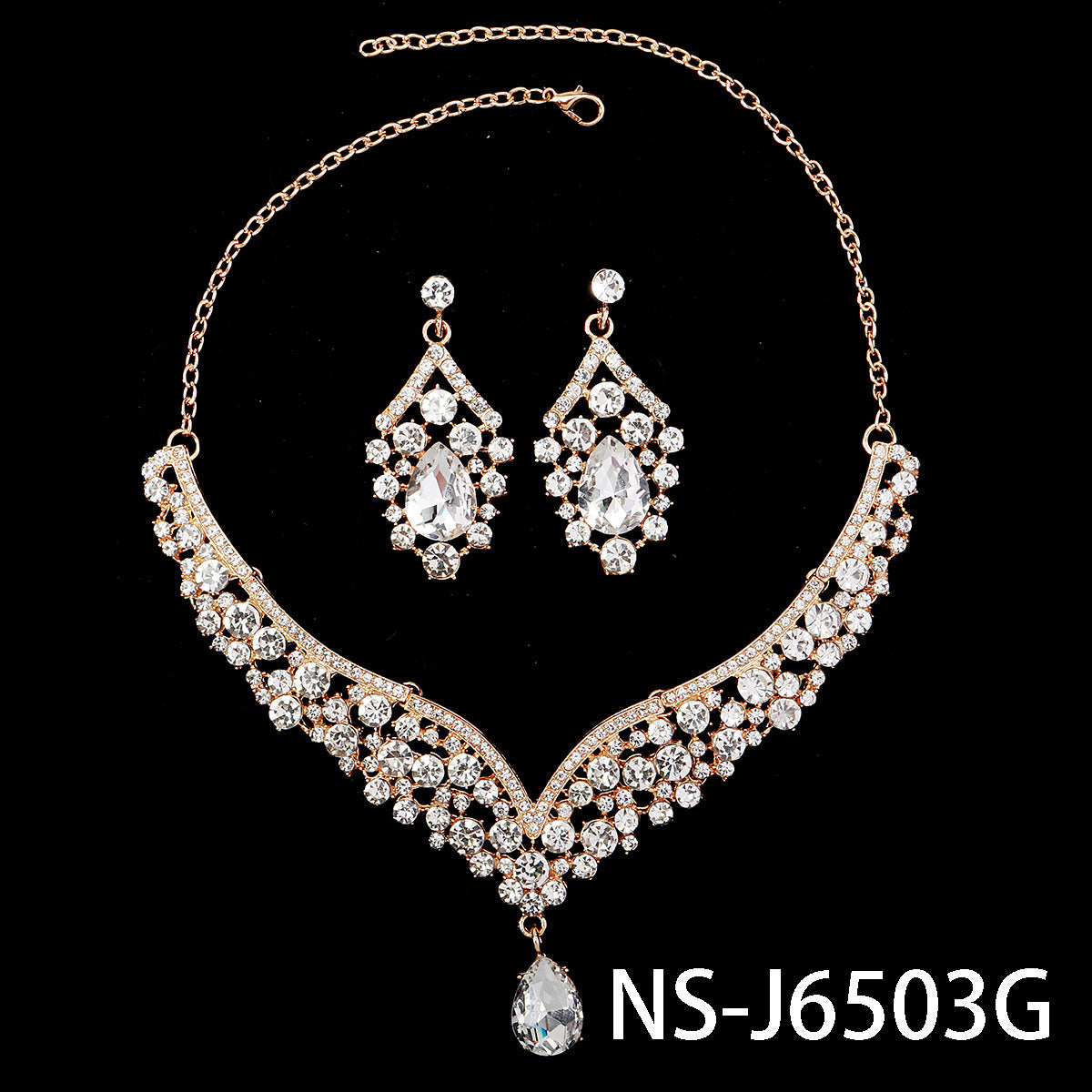 Pendientes Y Collar De Perlas Y Diamantes De Imitación Para Mujer