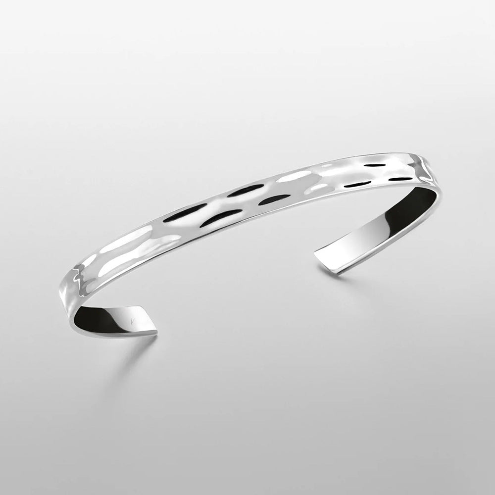 Accesorios Pulsera para hombre de acero inoxidable, diseño abierto, sencilla y elegante