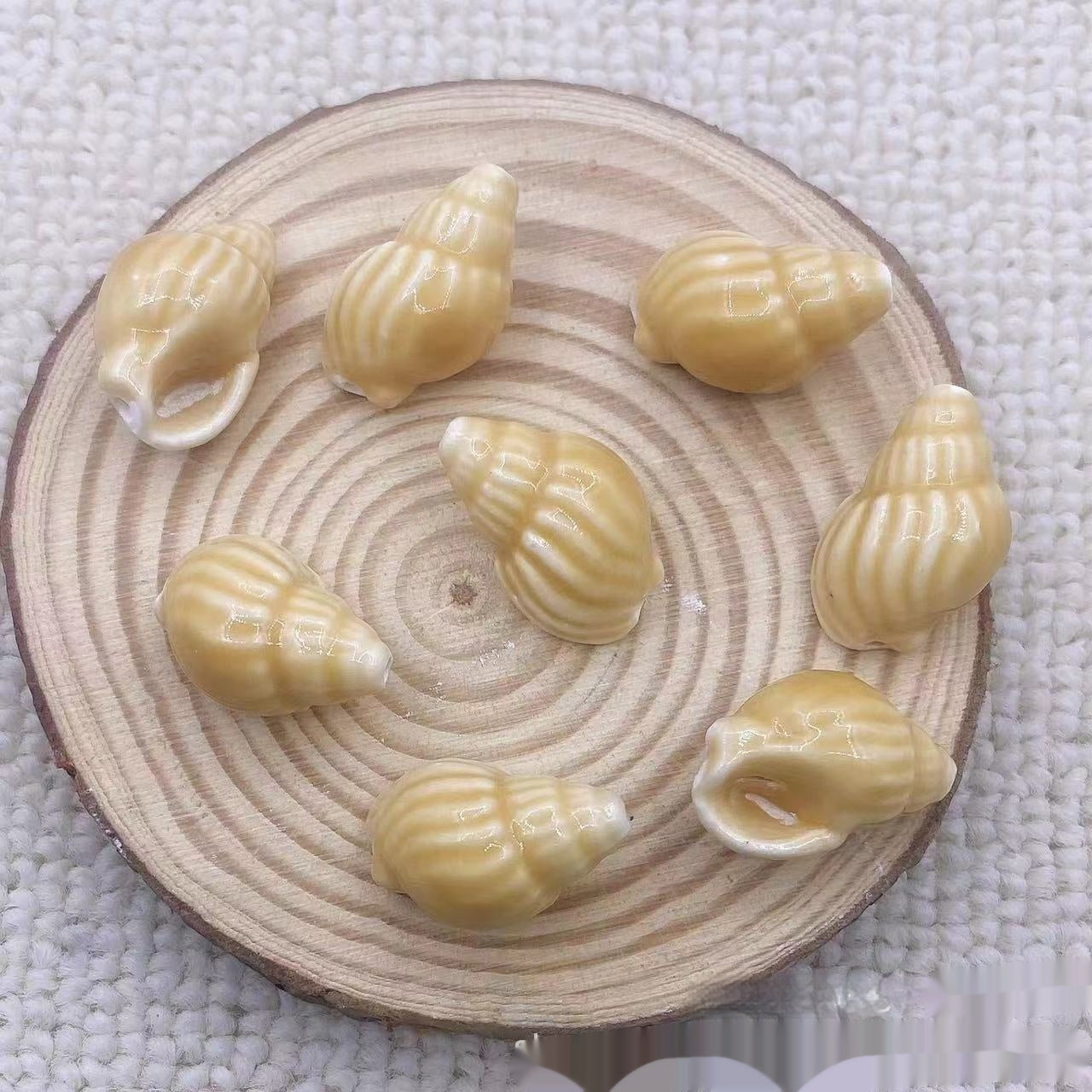 Cuentas de Cerámica de Concha, Cuentas Sueltas de Caracoles, Cuentas de Seda, Adorno Hecho a Mano DIY