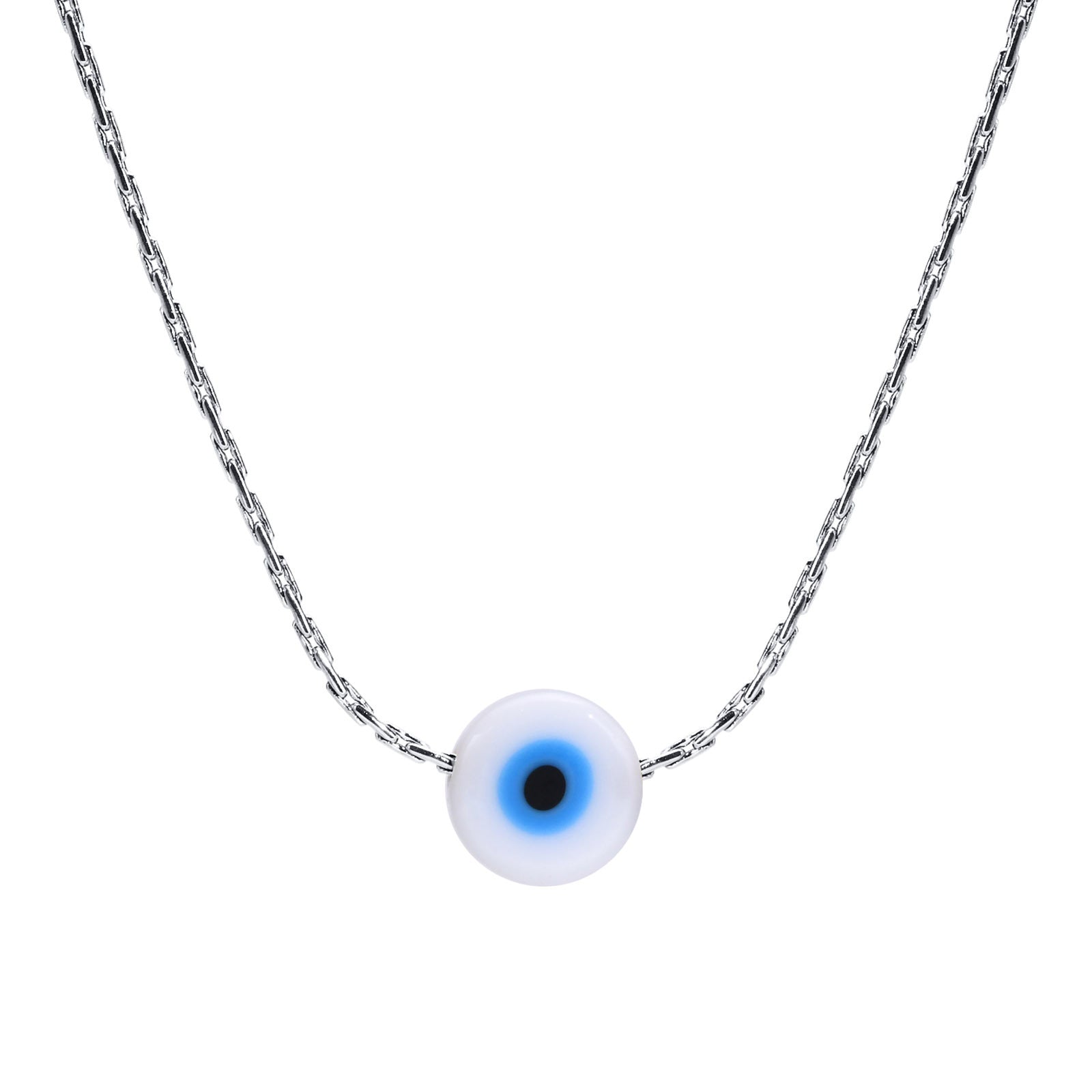 Resin evil eye gold chain necklace neck chain
