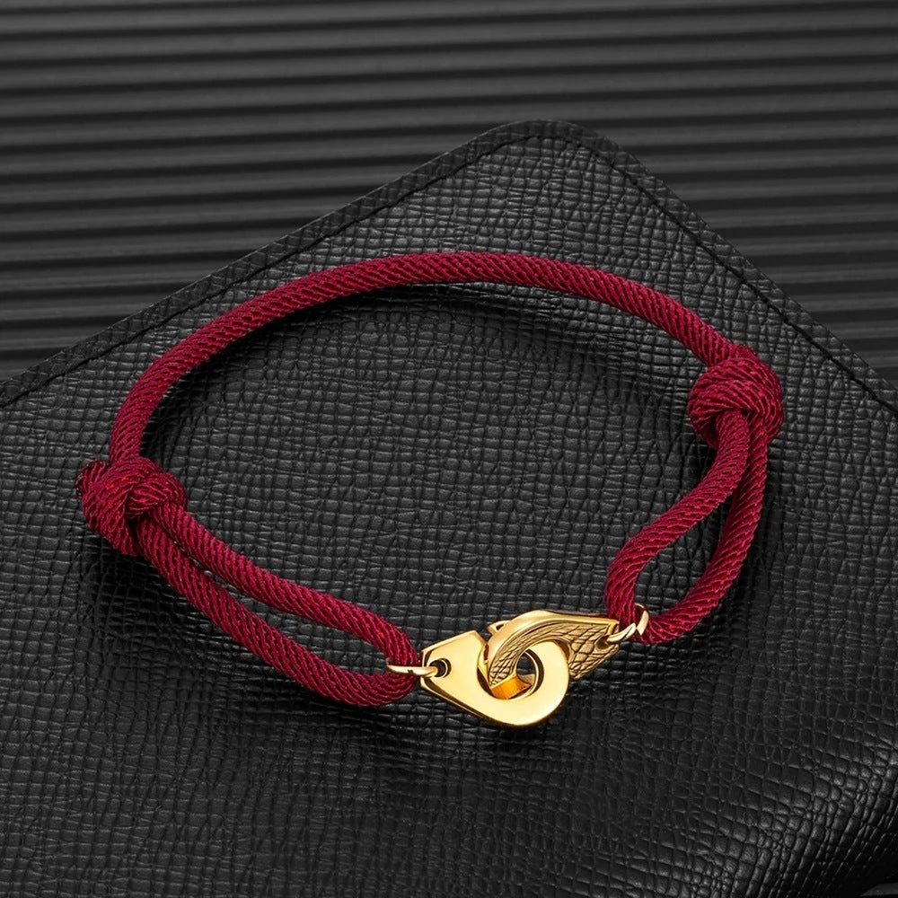 Handschellen-Edelstahlarmband, verstellbares Seilarmband