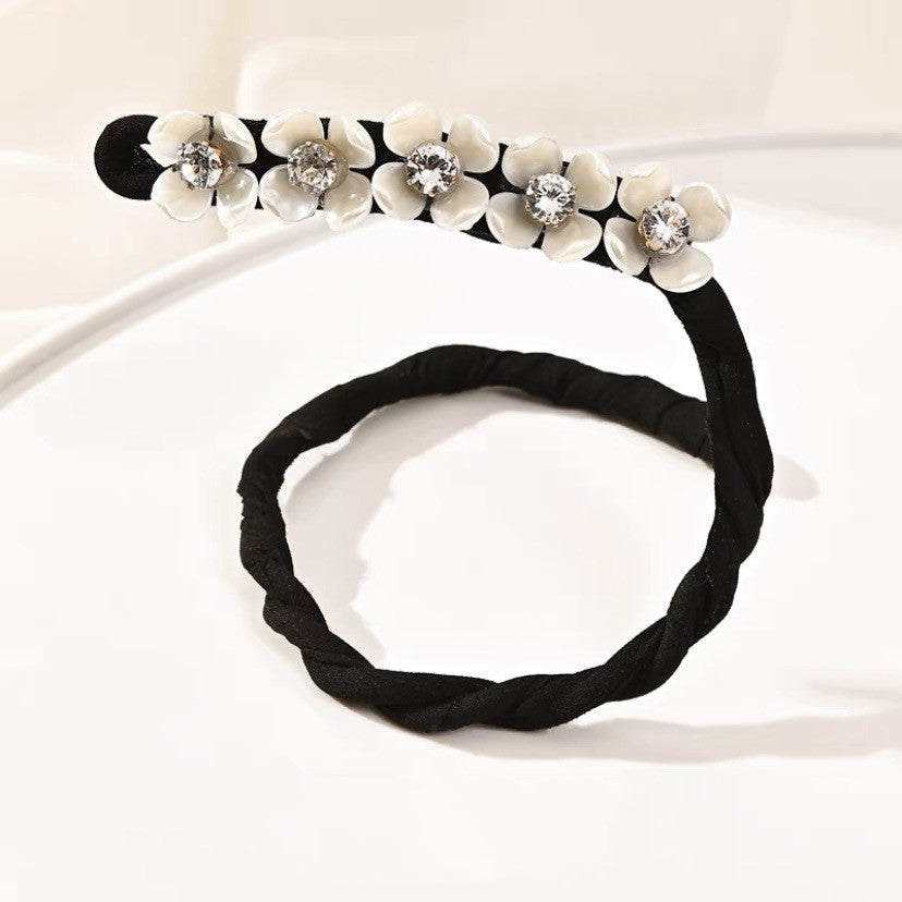 Conjunto de pelo de cristal con perlas y flores de Xiaoxiangfeng