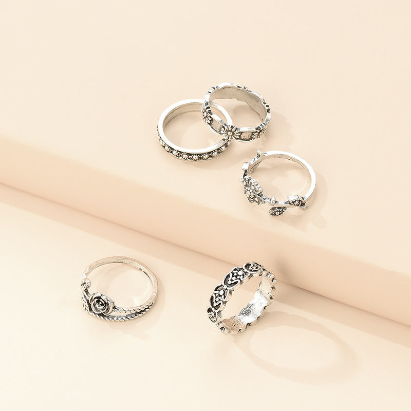 Ringe Europäische Und Amerikanische Mode Außenhandel Retro Blumen