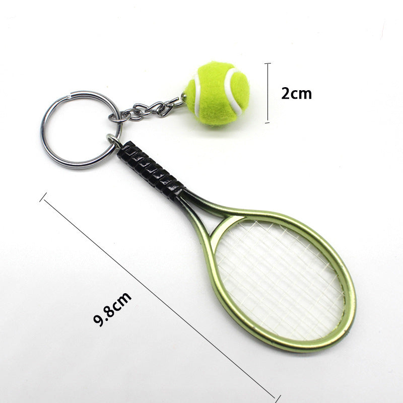Llavero Creativo de Plástico con Forma de Raqueta de Tenis