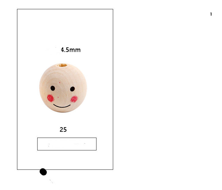 DIY Kinder Holzfarben Smile Puppenkopf Perlen Accessoires