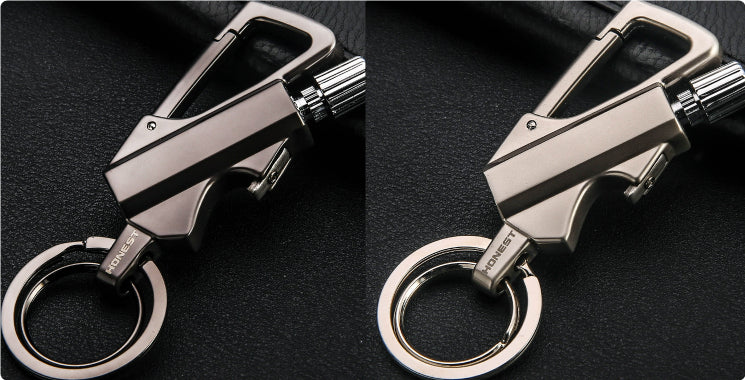 Creative Metal Keychain Lighter Wild Fire Ten Thousand Times Use Kerosene Lighters Gifts For Men