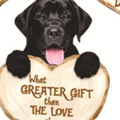 Llavero acrílico con diseño de perro enamorado