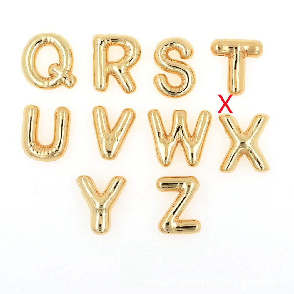 Glossy Letters Copper Pendant Necklace