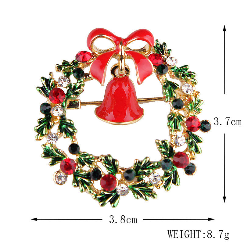 Damenmode schlichte geometrische Weihnachtsbrosche