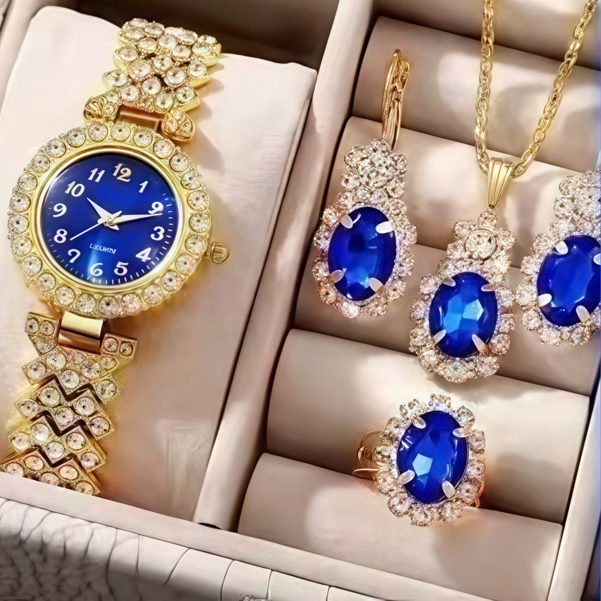 Bunte Kristalle Quarzschmuck Anzug