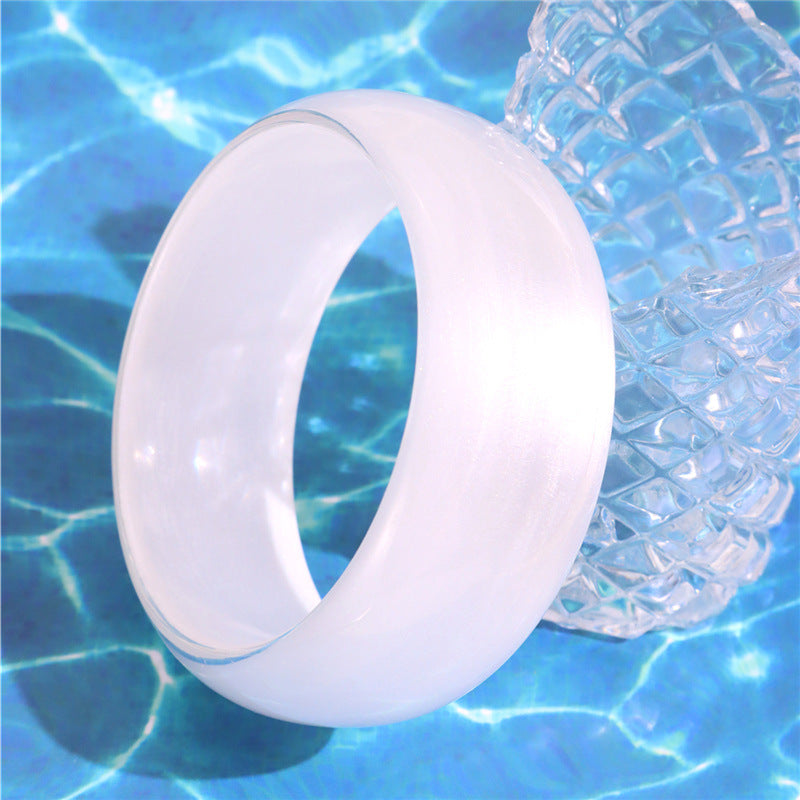 Colorful Acrylic Bracelet Irregular Round Resin Bracelet