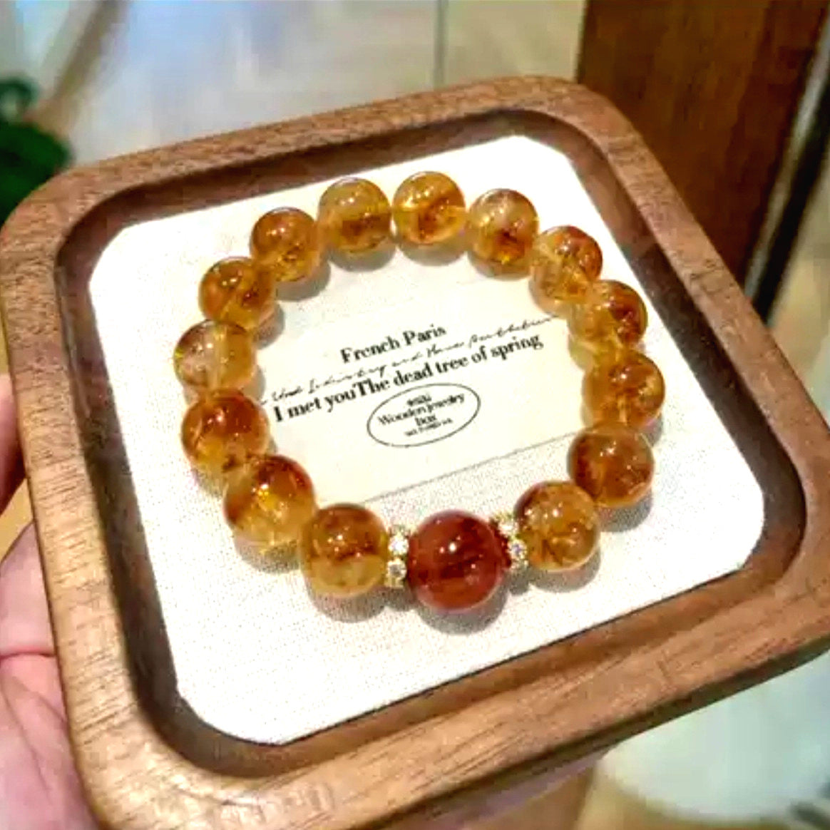 Natural Yellow Tower Crystal Ice Broken Crystal Tigereye Bracelet