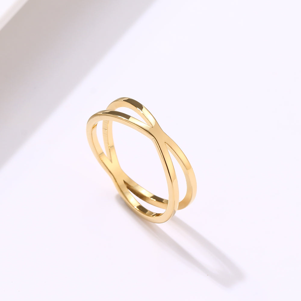 Anillos de oro estilo vintage bohemio con cruces para mujer para boda