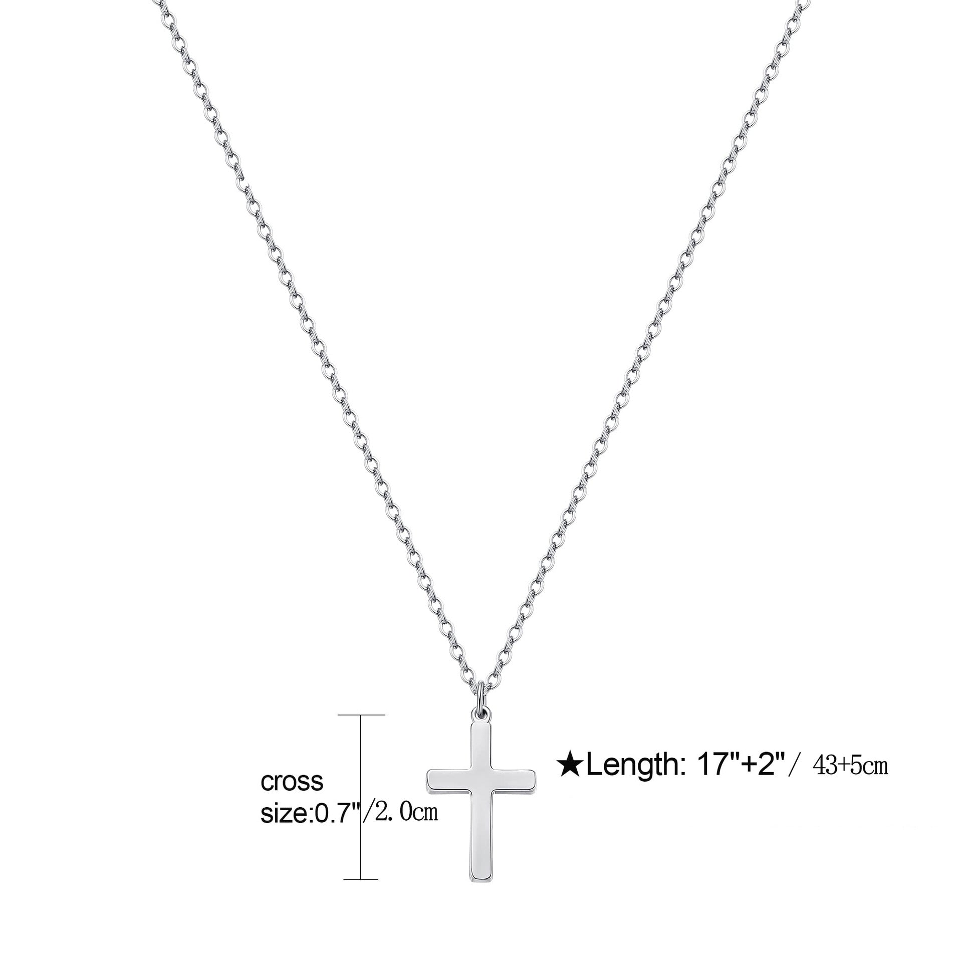 Stainless Steel Cross Pendant Necklace
