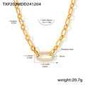 Halskette und Armband aus Titanstahl und Edelstahl mit Mikro-Pflasterstein-Zirkonia
