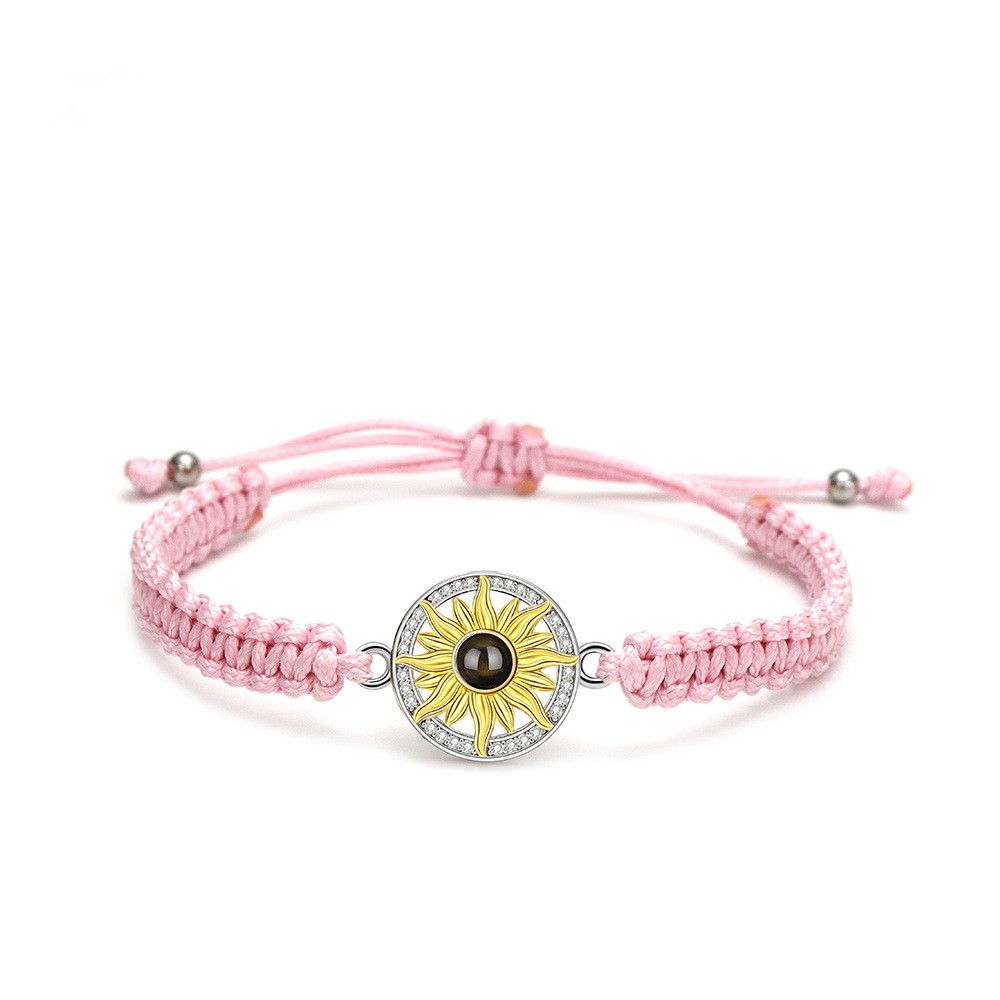 S925 Pure Silver Woven Projection Hand Rope