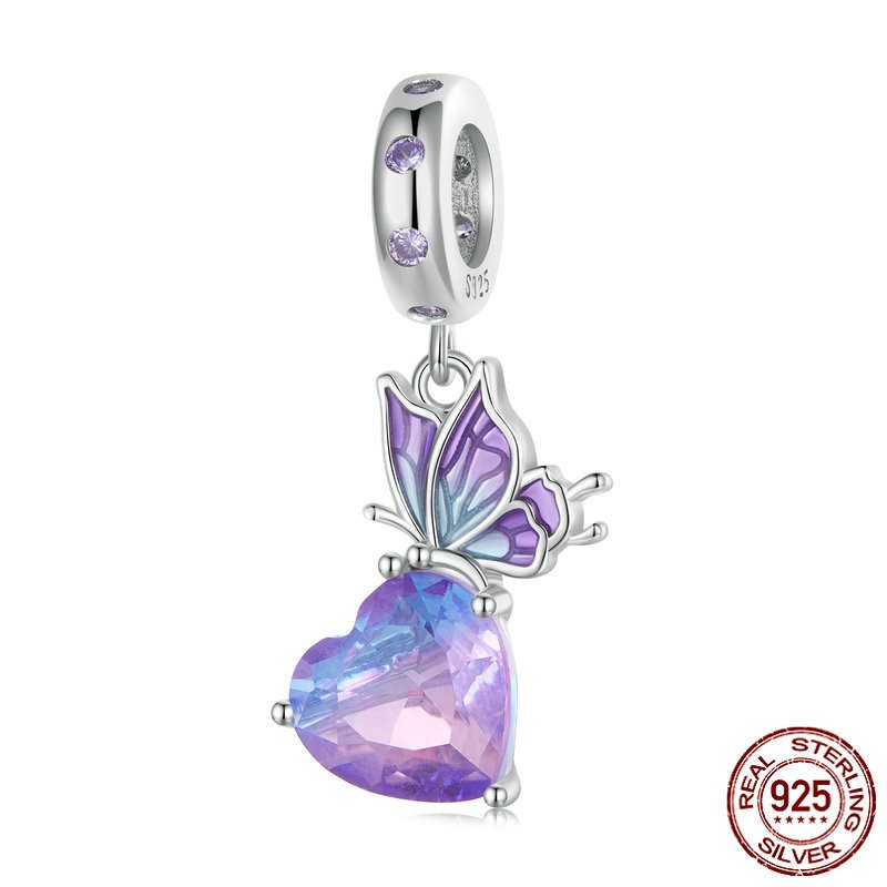 Sterling Silver S925 Butterfly Bracelet Pendant