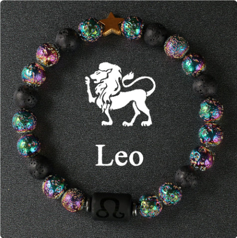Twelve Constellation Couple Bracelet Tigereye Handmade Bracelet Shooter