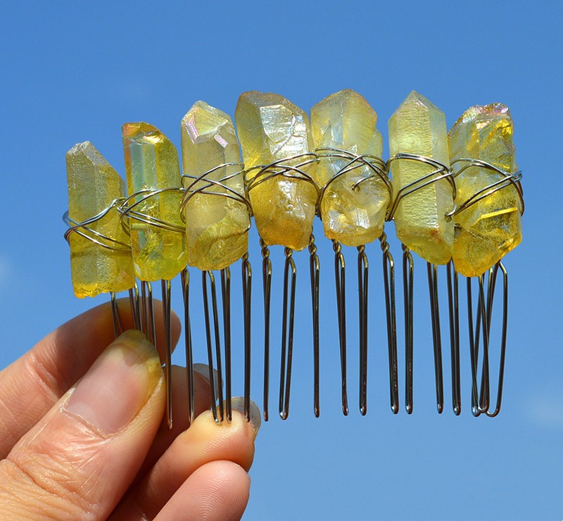 Peineta de Novia Artesanal con Cristales