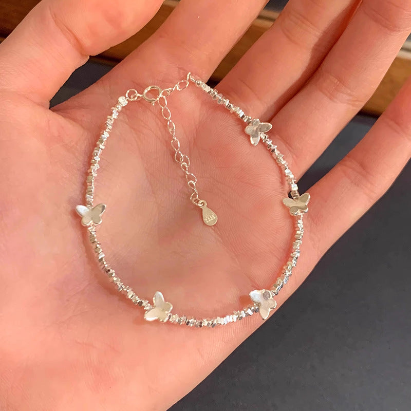 Women's S925 Sterling Silver Butterfly Small Pieces Of Silver Bracelet