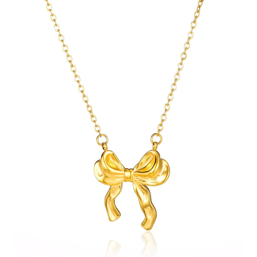 Joyería de Lazo de Acero Inoxidable de 18K Estilo Coreano
