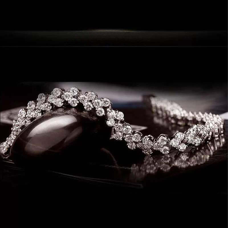 Pulsera de cristal para mujer, chapada en oro, plata y oro rosa, pulsera de terapia magnética, joyería de salud