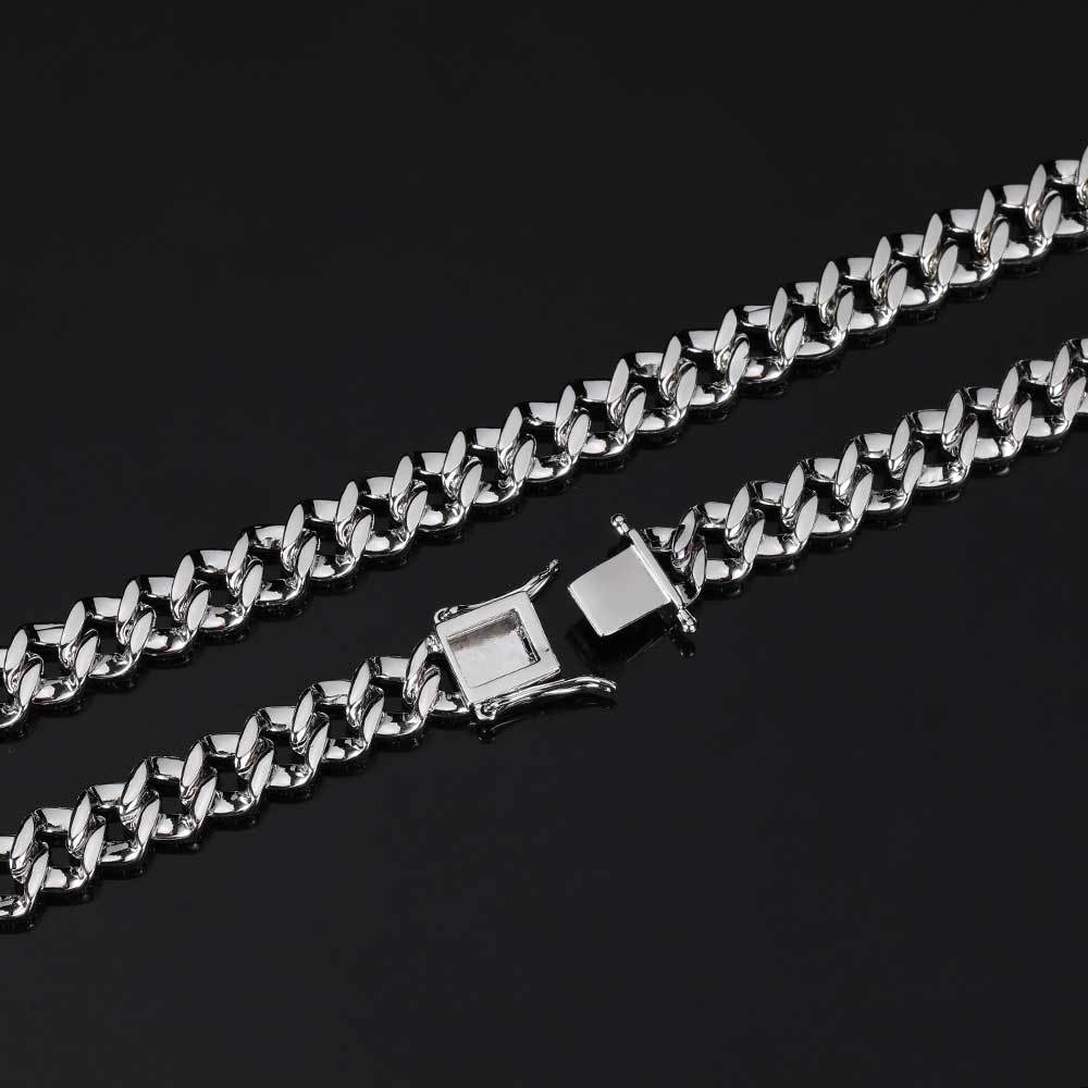 9mm Single Row Zircon Cuban Necklace