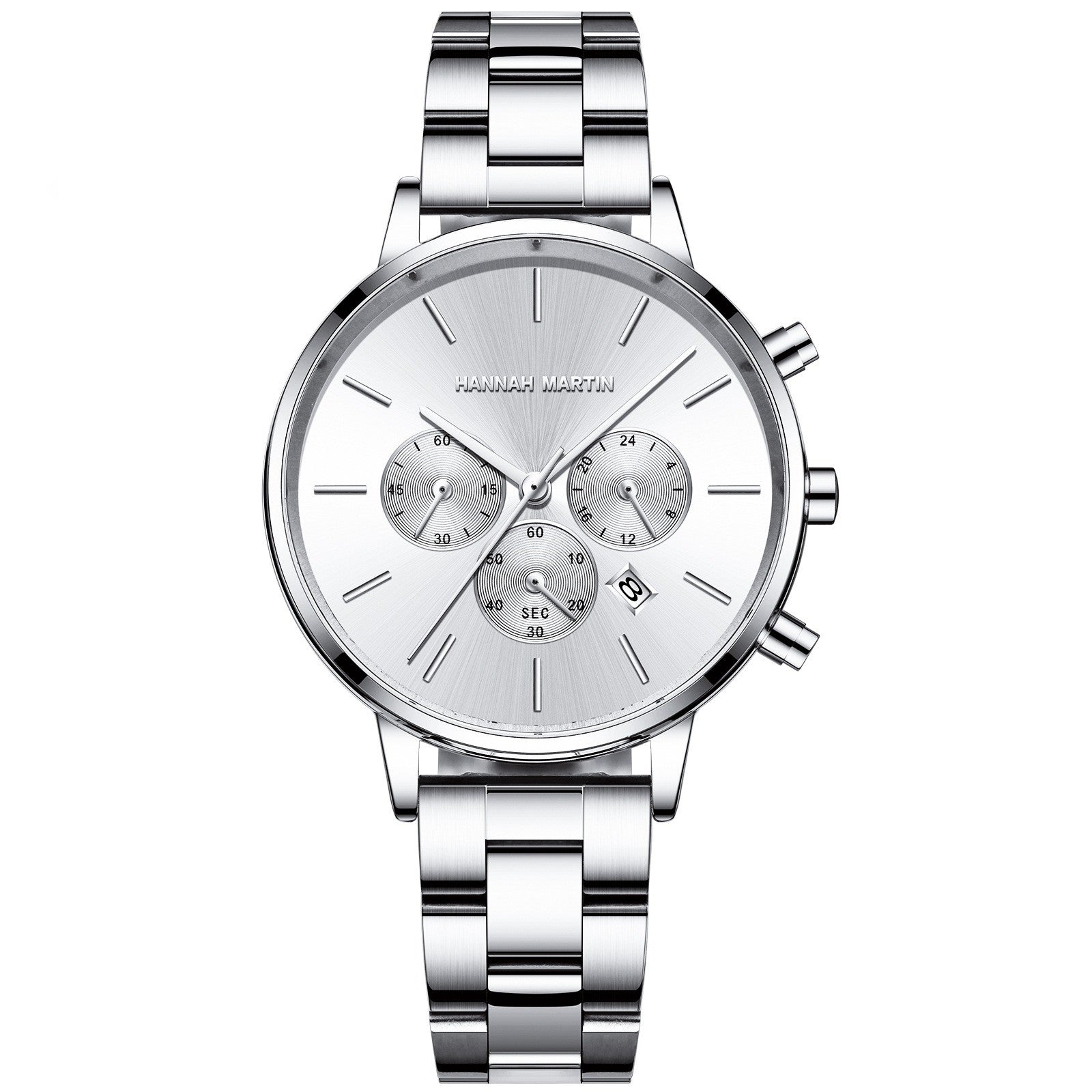 Cadena de acero inoxidable Mariposa doble cierre de reloj