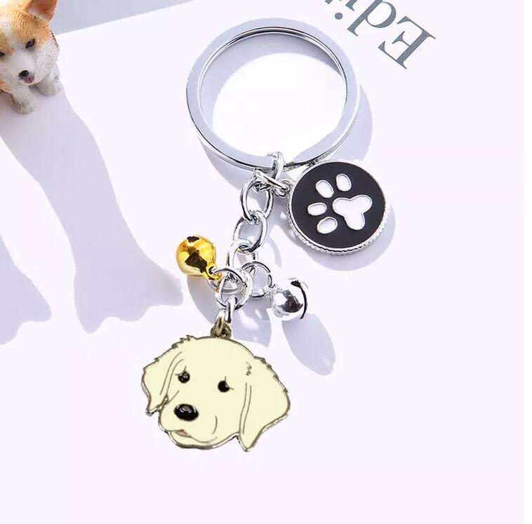 Llavero colgante creativo de metal para perro