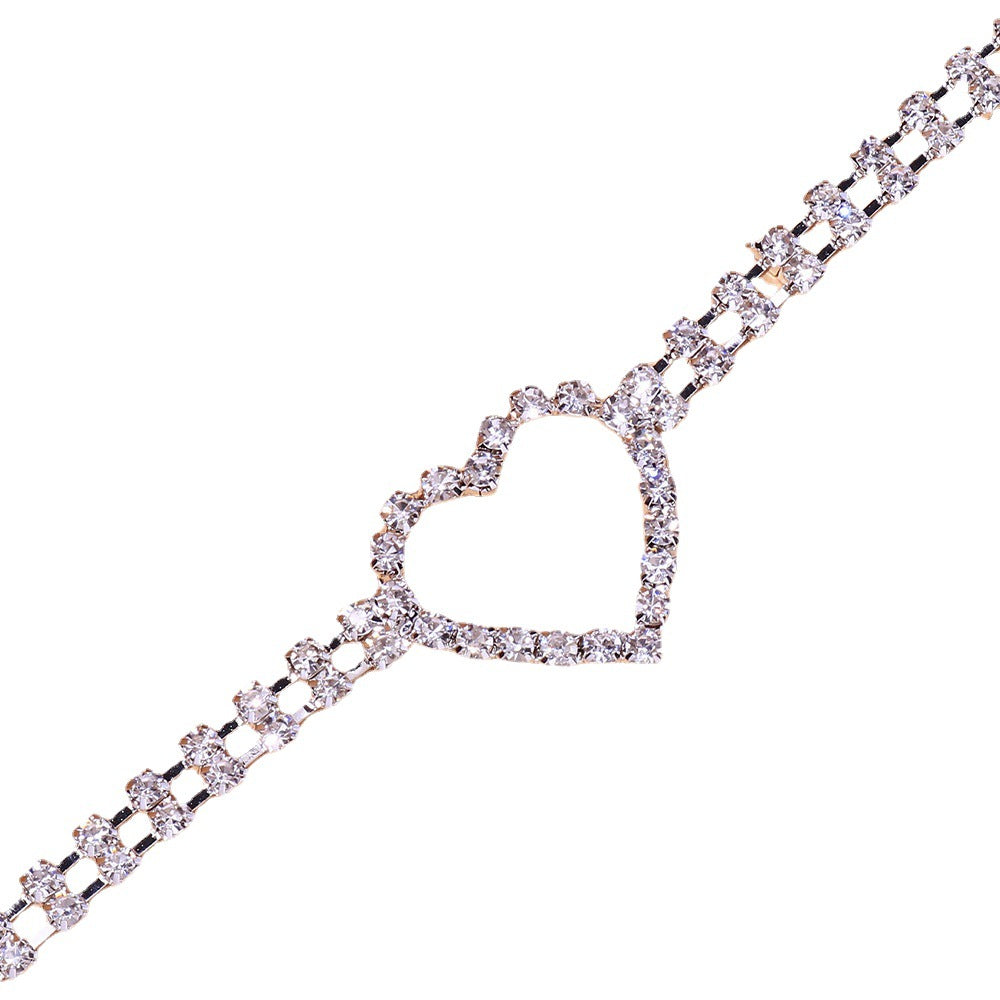 Cadena de Pierna de Amor con Diamantes, Cadena Corporal de Moda Europea y Americana