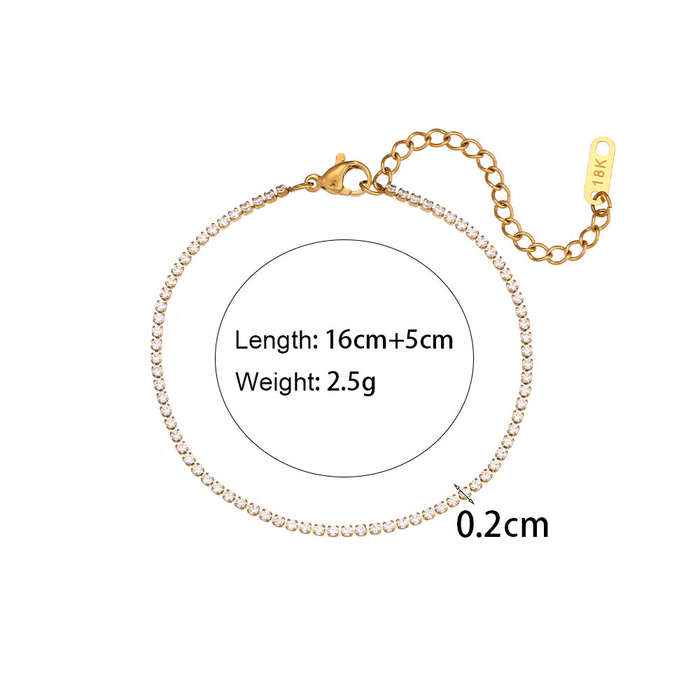 Adorno de Collar Pulsera Sencilla de Moda de Acero Inoxidable