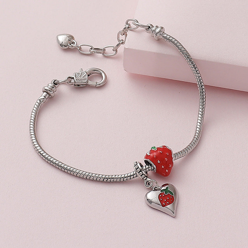 Sweet Cute Love Fruit Strawberry Bracelet
