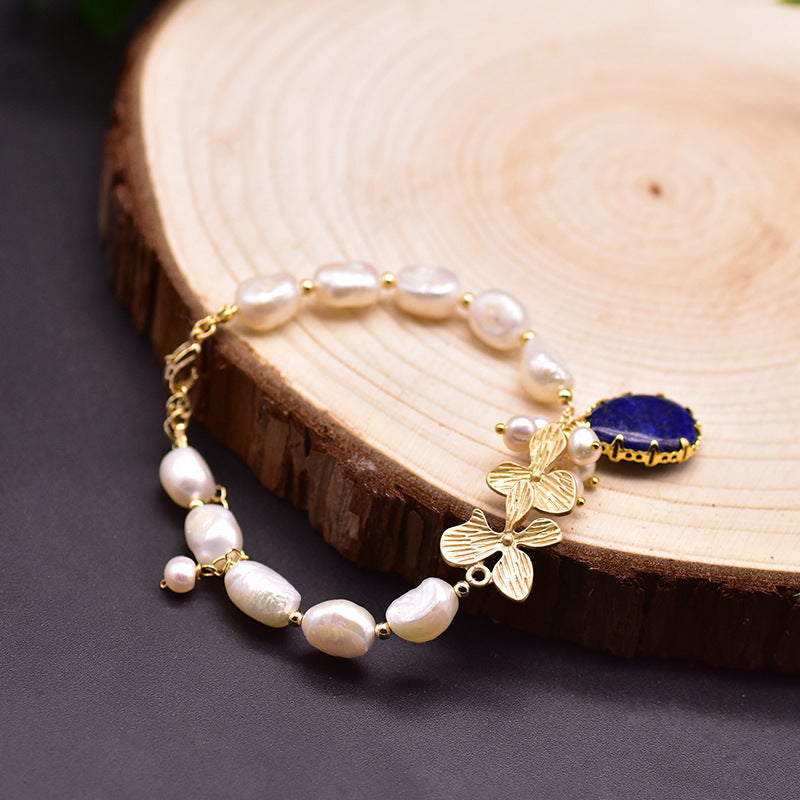 Pearl Bracelet Women's Design Sense Niche Turquoise