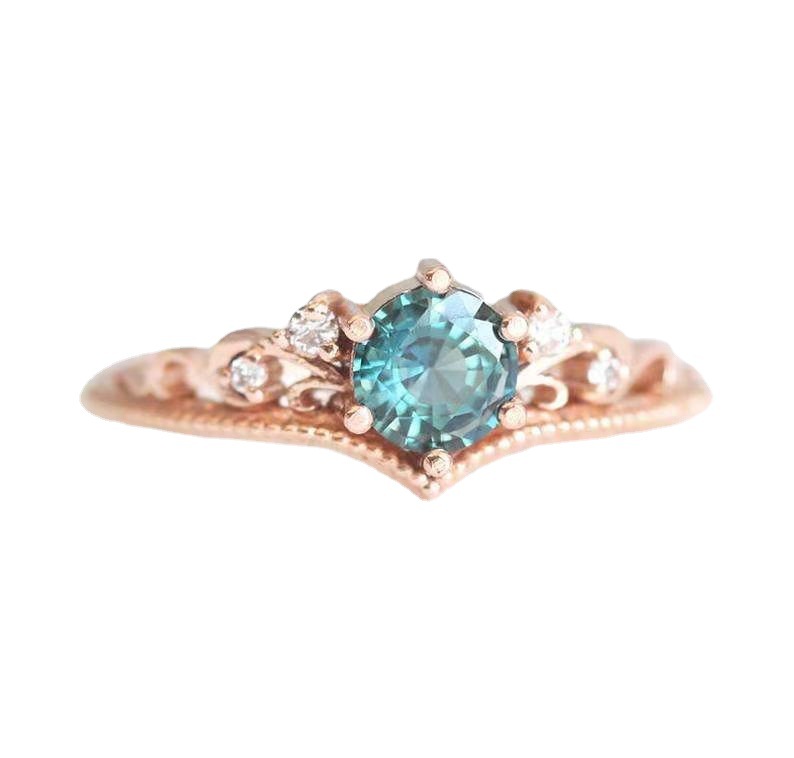 Anillos de oro rosa de moda chapados para mujer