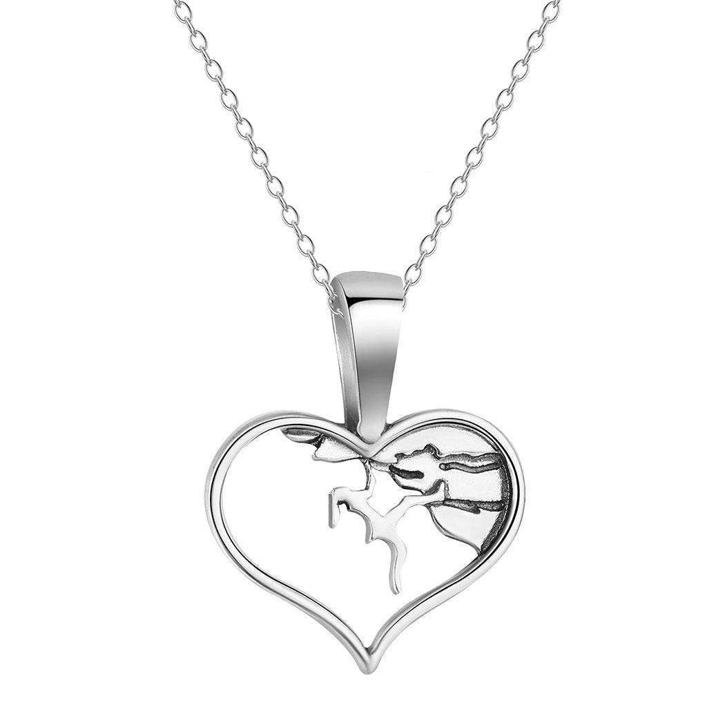Tendencia de Personalidad Collar con Colgante de Amor Popular Europeo y Americano Joyería