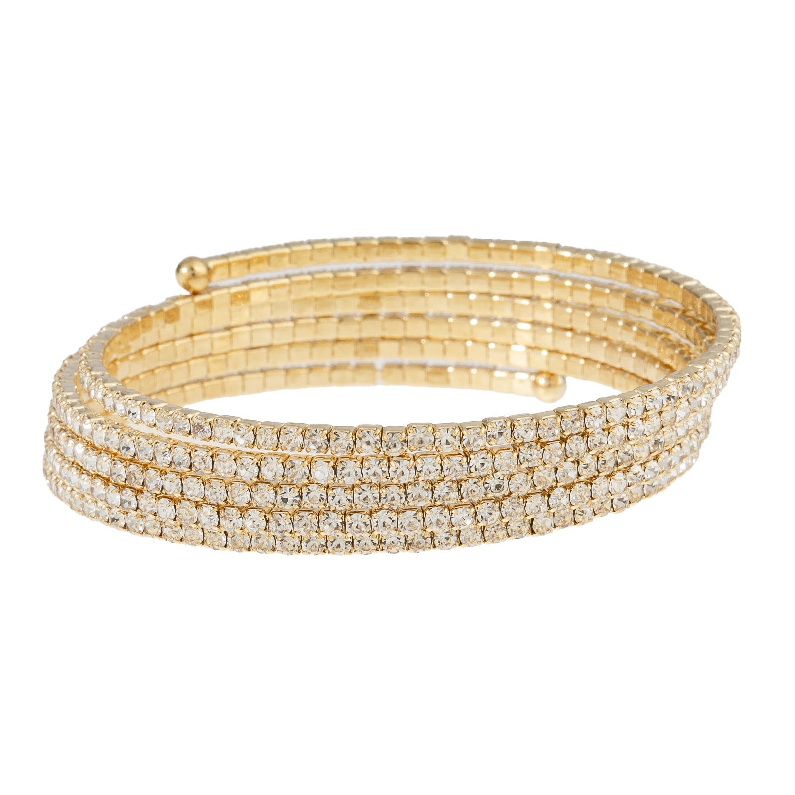 Stainless Steel White Zircon Multi-layer Full Zirconium Bracelet