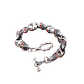 925 Silver Personalized Punk Hip Hop Men And Women Couple Dark Fashion Bracelet