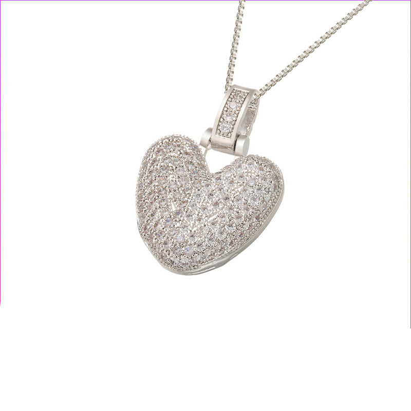 Schlüsselbeinkette Kupfer Mikro-intarsierte Zirkon 26 Buchstaben-Anhänger-Halskette für Frauen Geburtstag Schmuck Geschenke