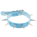 Sexy Punk Egirl Choker Halsband Himmelblau Lederhalsketten Frauen Bondage Cosplay Goth Spike Choker Gürtel Schmuck Emo Harajuku Geschenke