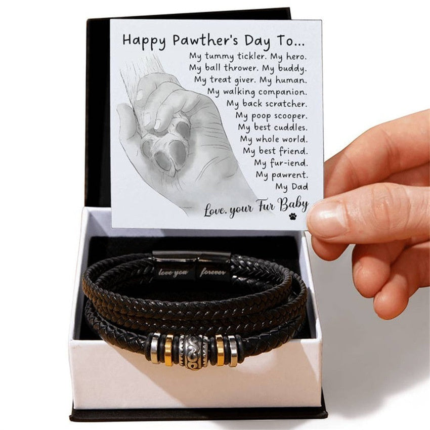 Armband für Herren mit Lederband im Ethno-Stil