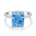 S925 Sterling Silberring Damen High Carbon Diamant