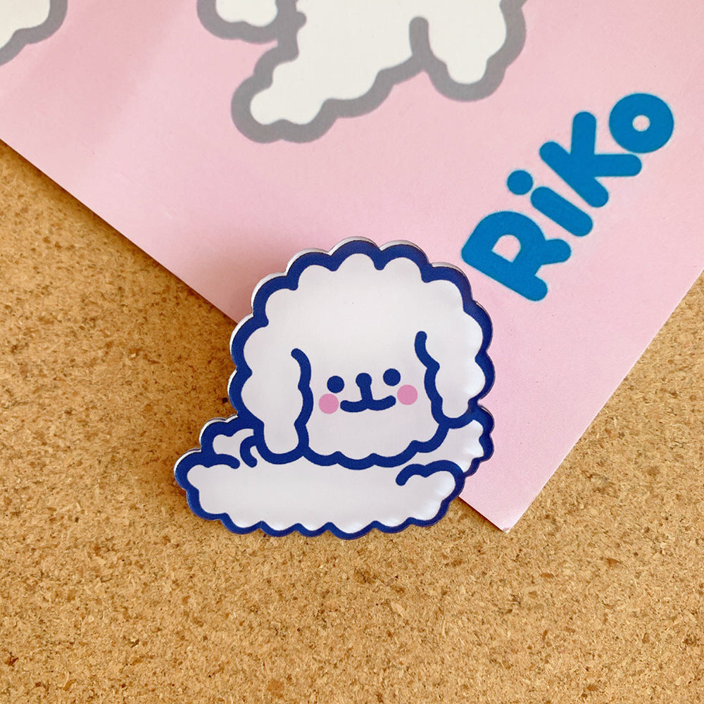 Pequeño broche de dibujos animados conejito lindo accesorios ropa bolso colgante insignia mujer