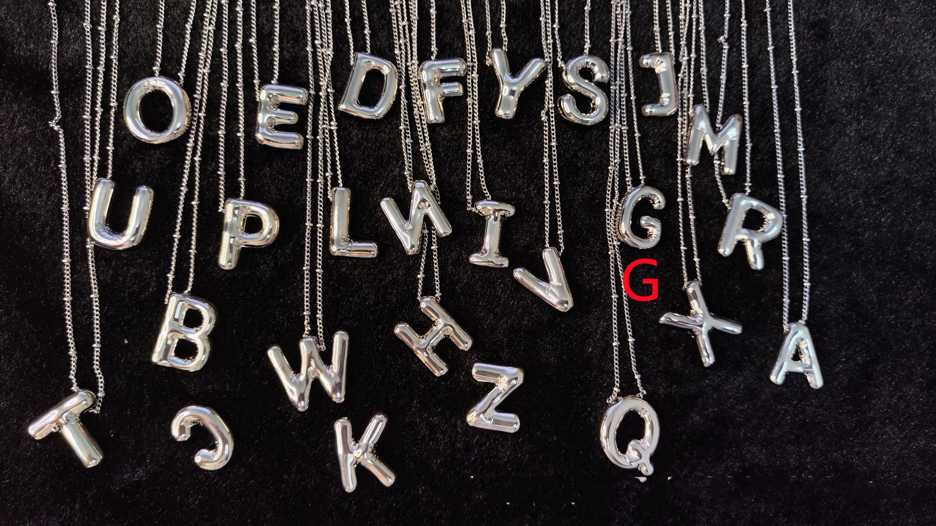 Glossy Letters Copper Pendant Necklace