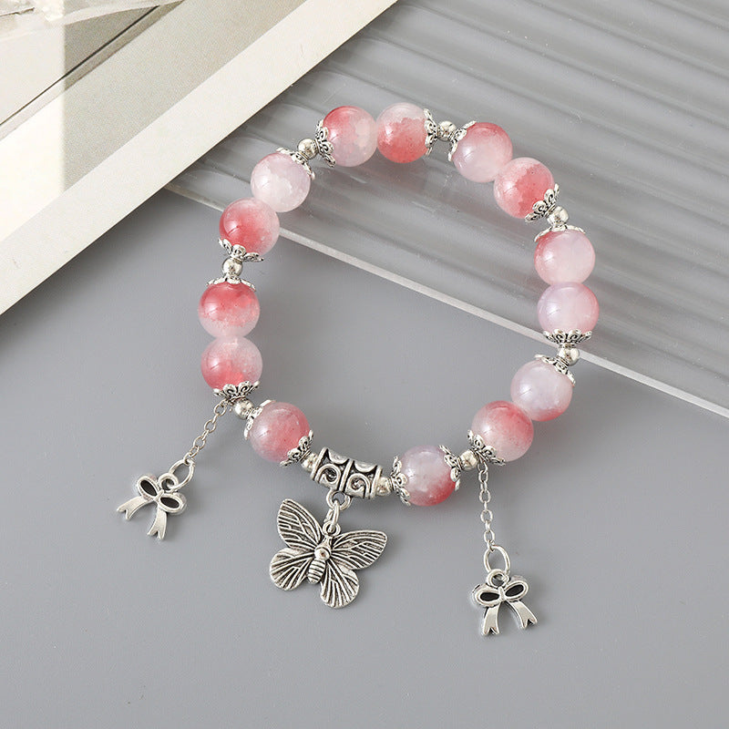 Pulsera de cristal elegante y combinable para mujer