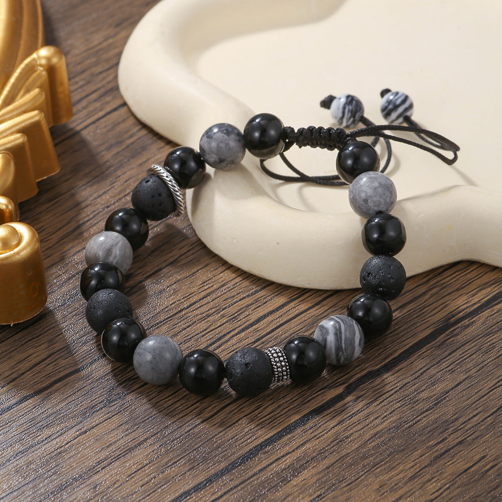 Fashion Gray Stone Zen Bracelet For Women