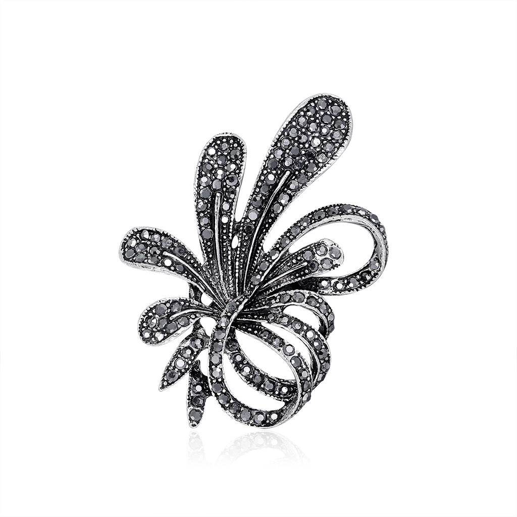 Broche de lazo floral vintage de moda